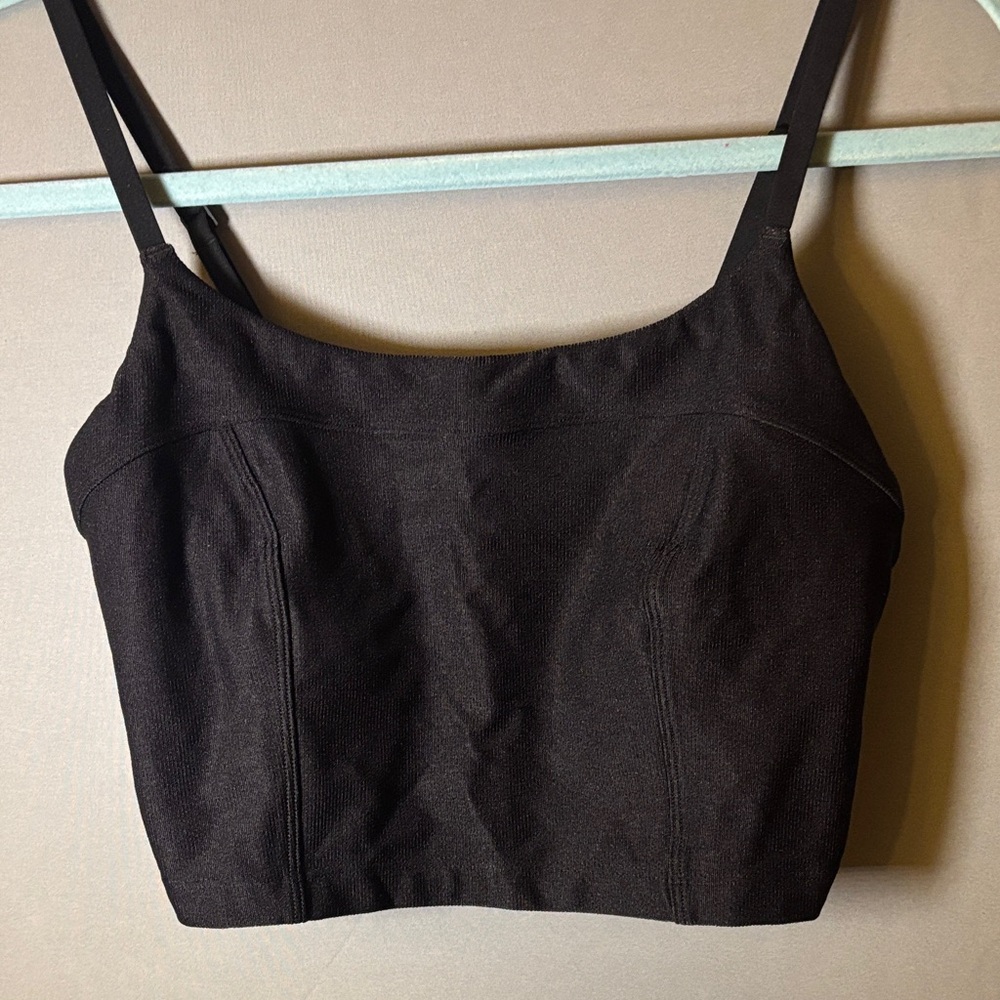 Aerie Black Sparkly Crop Top